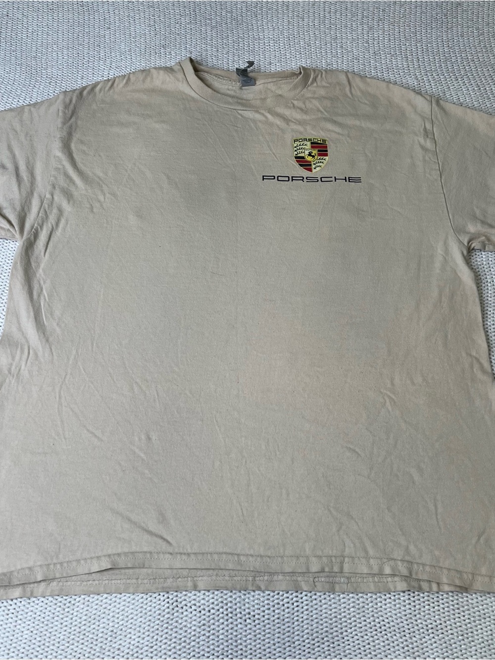 Porsche Design Beige Short-Sleeve Logo Tee